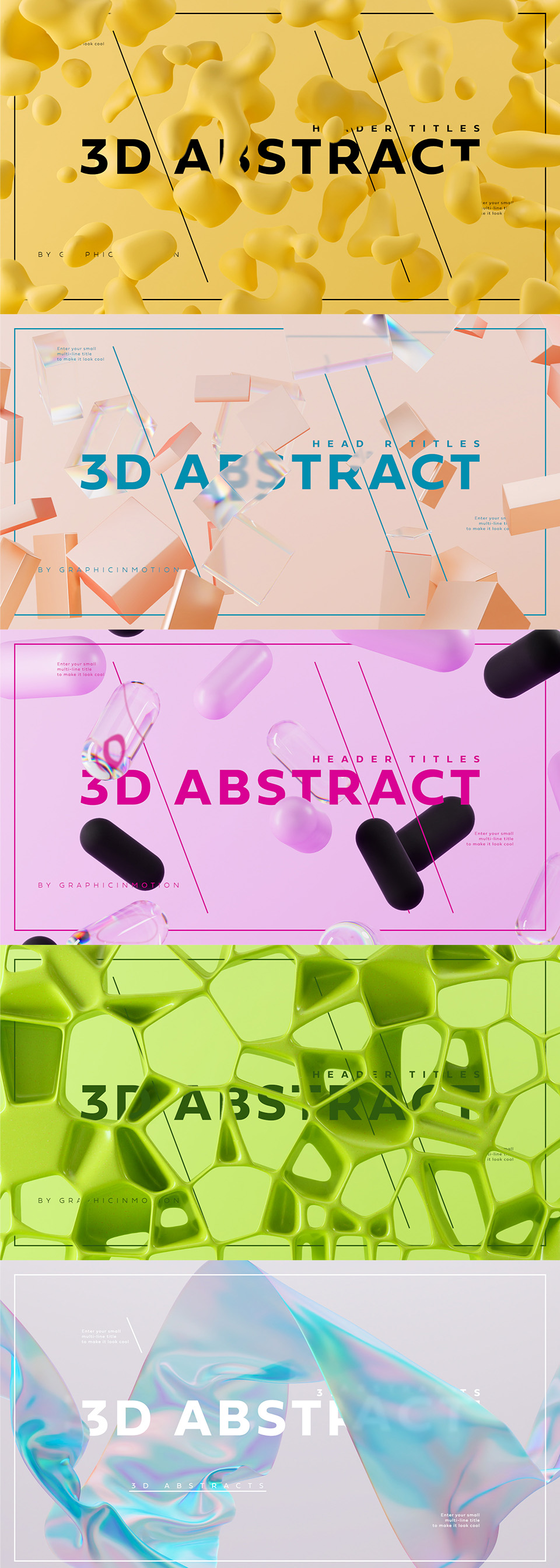 Abstract 3D Titles Pack - 1