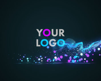 Glow Particles Logo 01